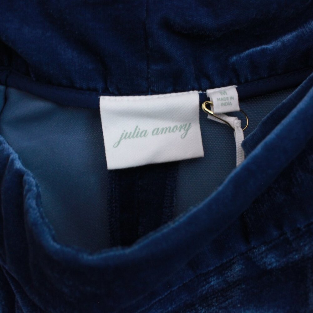 Julia Amory Julia Velvet Wide Leg Pants and Tess Vest Set in Azure Blue - Picture 10 of 16